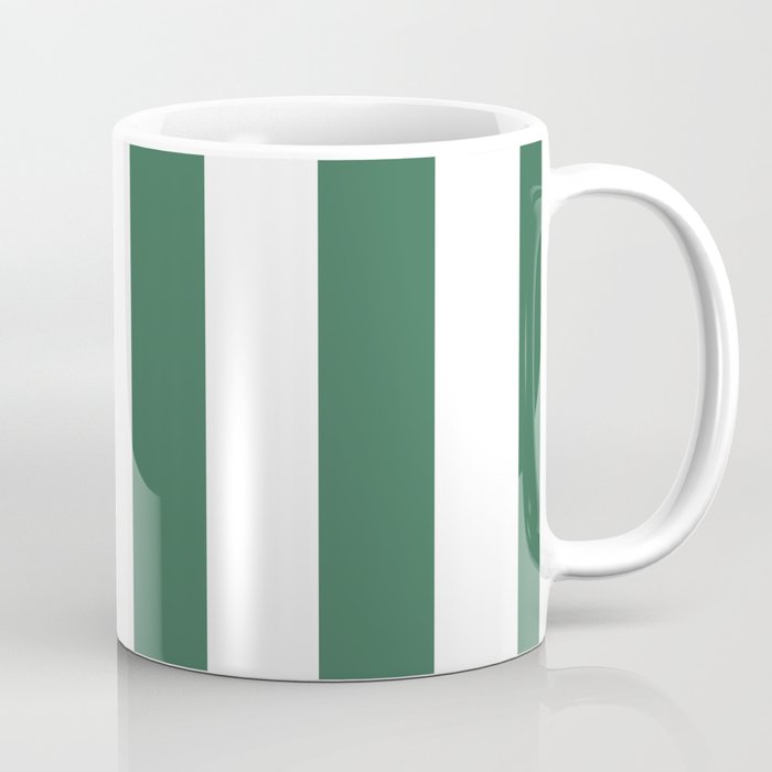 Green White Stripe - By The Seashore Coffee Mug Gallery Image 1