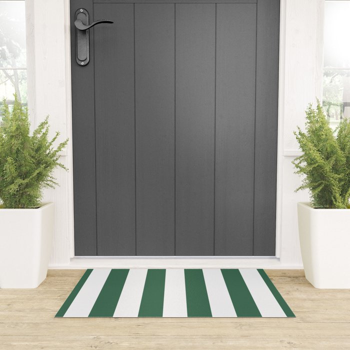Green White Stripe - By The Seashore Welcome Mat Gallery Image 3