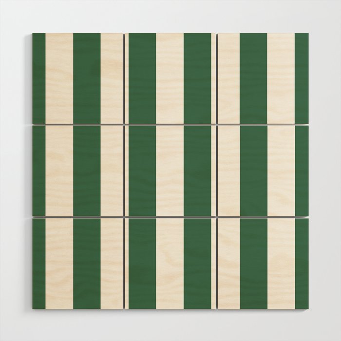 Green White Stripe - By The Seashore Wood Wall Art Gallery Image 1