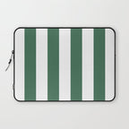 Green White Stripe - By The Seashore Laptop Sleeve Gallery Image 1