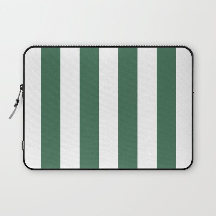 Green White Stripe - By The Seashore Laptop Sleeve Gallery Image 1