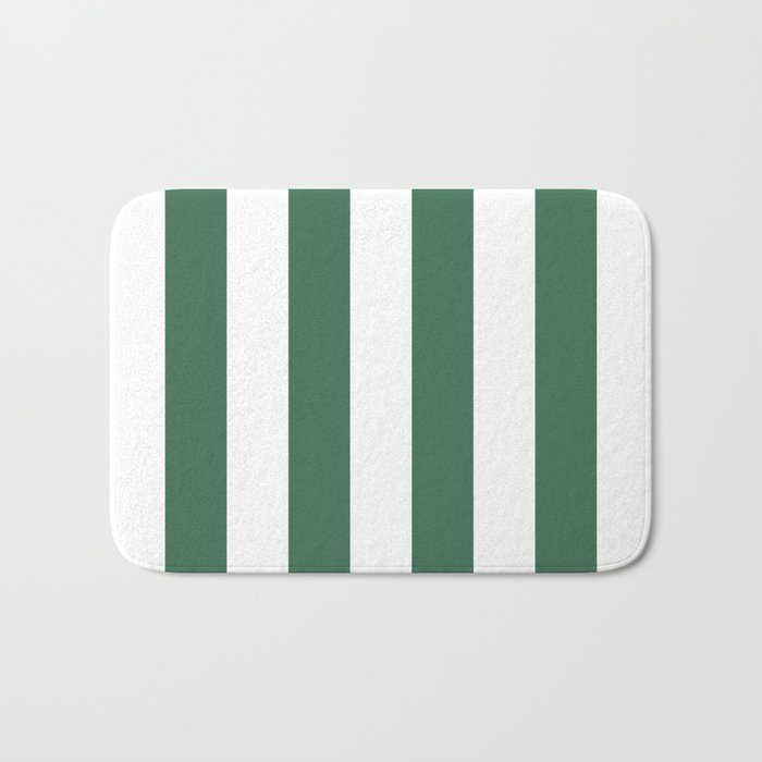 Green White Stripe - By The Seashore Bath Mat Gallery Image 1