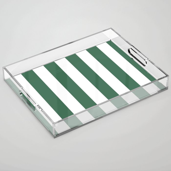 Green White Stripe - By The Seashore Acrylic Tray Gallery Image 1
