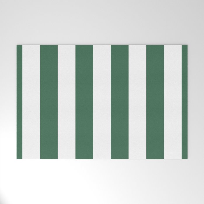 Green White Stripe - By The Seashore Welcome Mat Gallery Image 1