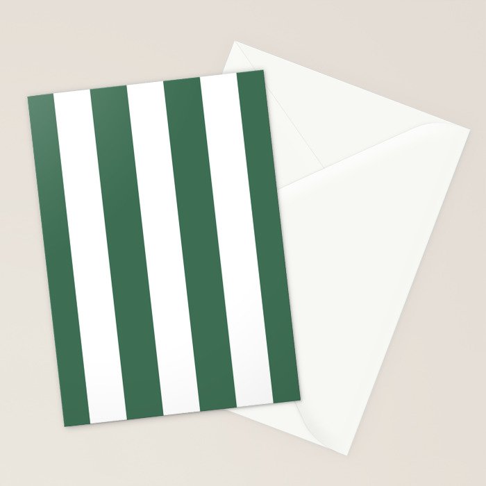 Green White Stripe - By The Seashore Stationery Card Gallery Image 2