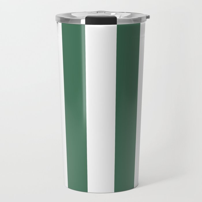 Green White Stripe - By The Seashore Travel Mug Gallery Image 1