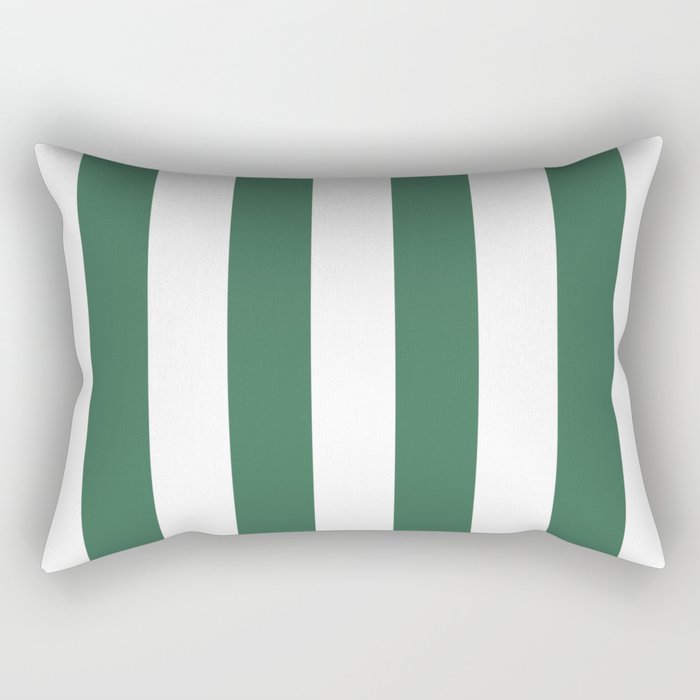 Green White Stripe - By The Seashore Rectangular Pillow Gallery Image 2