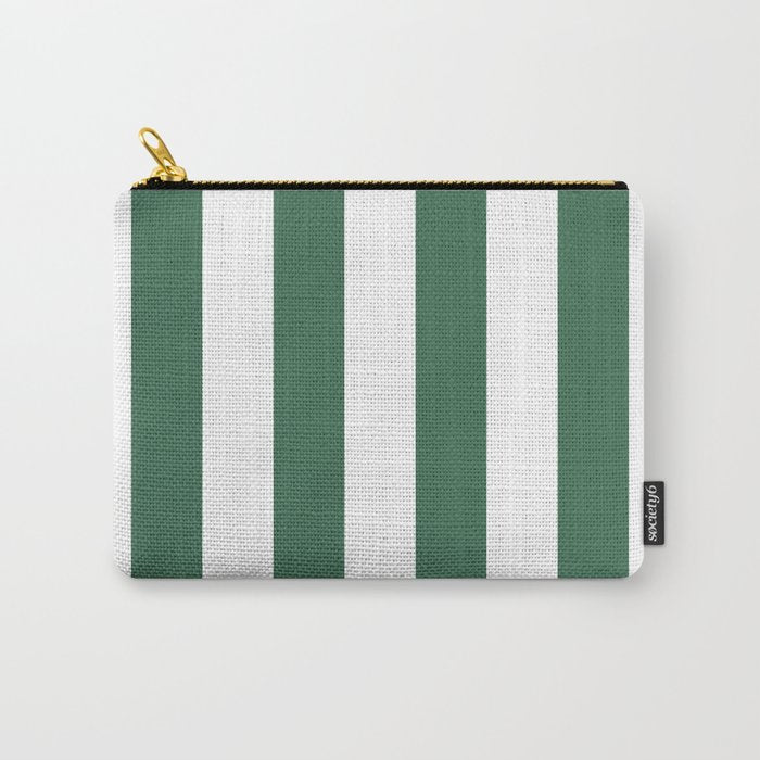 Green White Stripe - By The Seashore Carry All Pouch Gallery Image 1