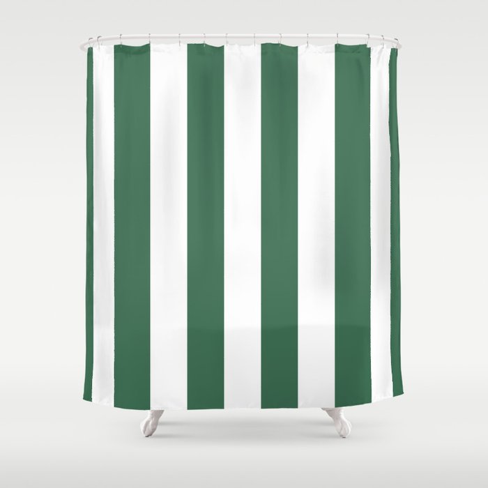 Green White Stripe - By The Seashore Shower Curtain Gallery Image 1
