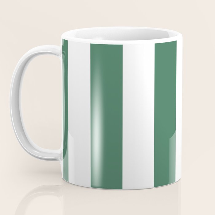 Green White Stripe - By The Seashore Coffee Mug Gallery Image 3