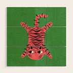 Silly Cat Rug Wood Wall Art Gallery Image 1