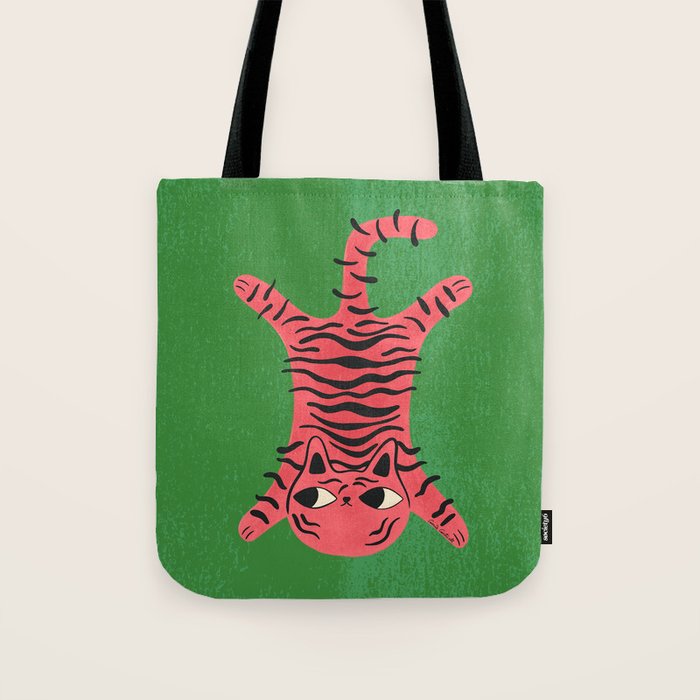 Silly Cat Rug Tote Bag Gallery Image 1
