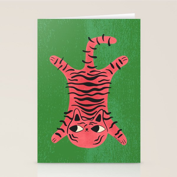 Silly Cat Rug Stationery Card Gallery Image 1