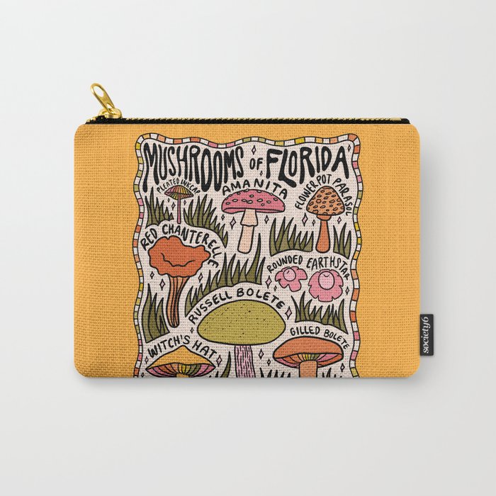 Mushrooms of Florida Carry All Pouch Gallery Image 1