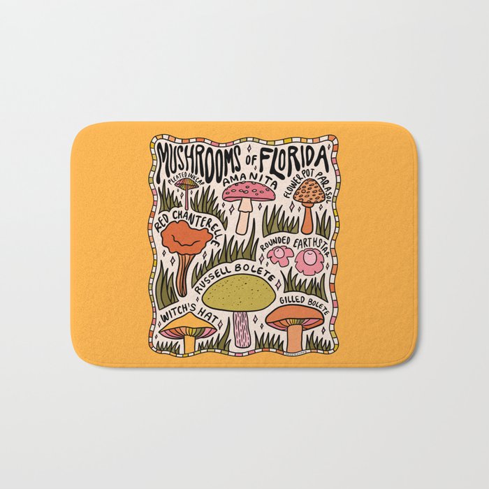Mushrooms of Florida Bath Mat Gallery Image 1