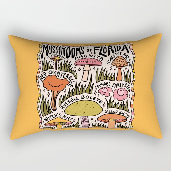 Mushrooms of Florida Rectangular Pillow Gallery Image 2