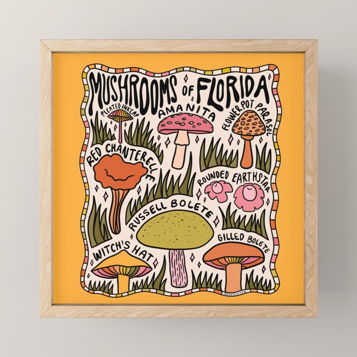 Mushrooms of Florida Mini Art Print Gallery Image 1