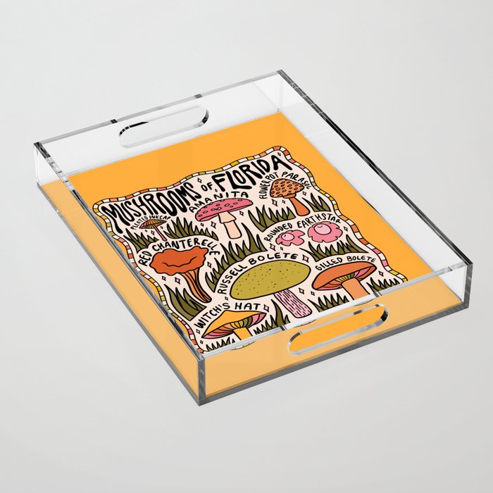Mushrooms of Florida Acrylic Tray Gallery Image 1