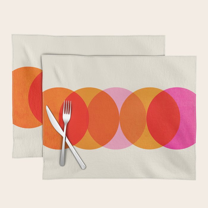 Abstraction_COLOUR_CIRCLES_001 Placemat Gallery Image 1