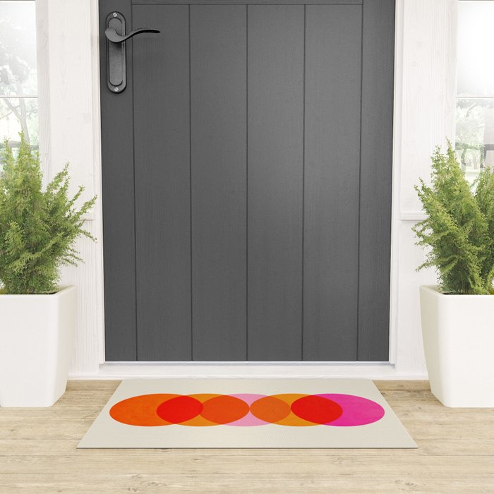 Abstraction_COLOUR_CIRCLES_001 Welcome Mat Gallery Image 3