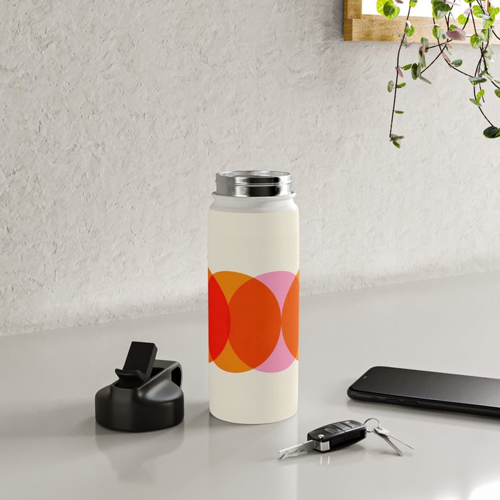 Abstraction_COLOUR_CIRCLES_001 Water Bottle Gallery Image 4