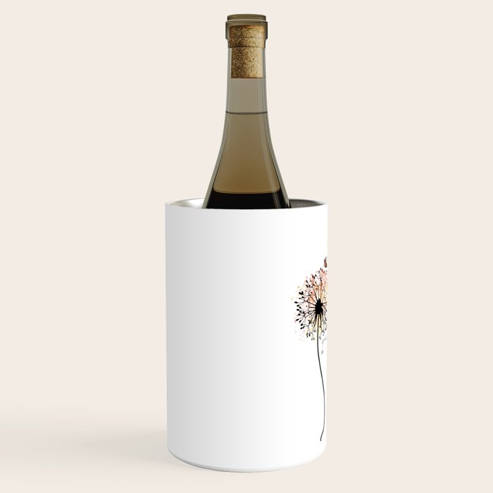 Just Breathe Dandelion Inspirational Wine Chiller Gallery Image 2