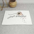 Just Breathe Dandelion Inspirational Rug Gallery Image 1