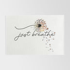 Just Breathe Dandelion Inspirational Rug Gallery Image 2