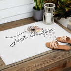 Just Breathe Dandelion Inspirational Outdoor Rug Gallery Image 2