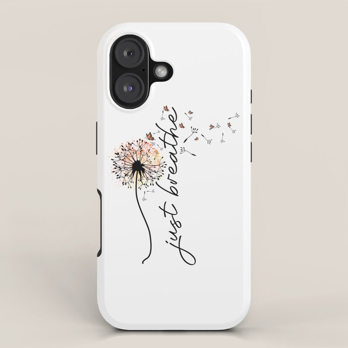 Just Breathe Dandelion Inspirational iPhone Case Gallery Image 1