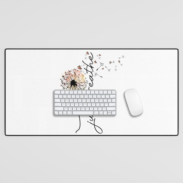 Just Breathe Dandelion Inspirational Desk Mat Gallery Image 1
