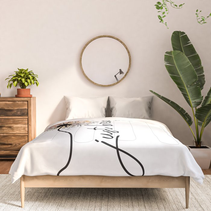 Just Breathe Dandelion Inspirational Comforter Gallery Image 3