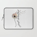 Just Breathe Dandelion Inspirational Laptop Sleeve Gallery Image 1