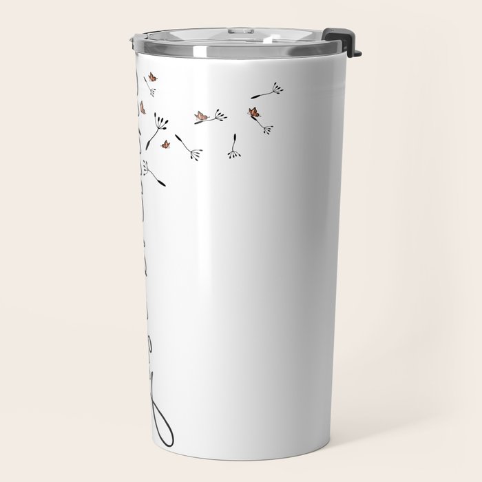 Just Breathe Dandelion Inspirational Travel Mug Gallery Image 2
