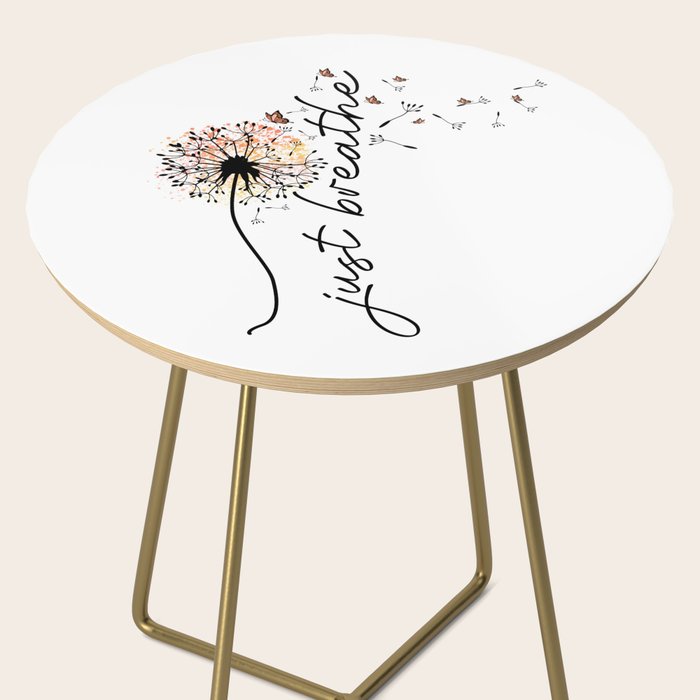 Just Breathe Dandelion Inspirational Side Table Gallery Image 2