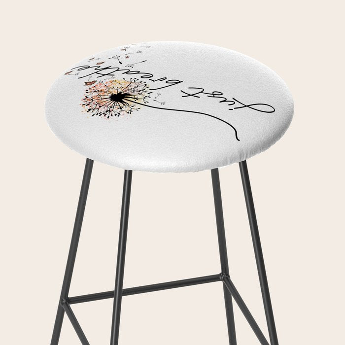 Just Breathe Dandelion Inspirational Stool Gallery Image 2