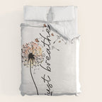 Just Breathe Dandelion Inspirational Duvet Cover Gallery Image 6