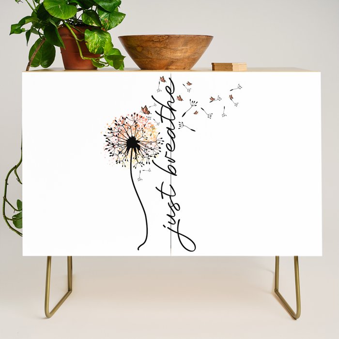 Just Breathe Dandelion Inspirational Credenza Gallery Image 1