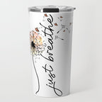 Just Breathe Dandelion Inspirational Travel Mug Gallery Image 1