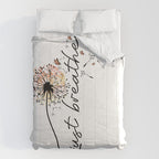Just Breathe Dandelion Inspirational Comforter Gallery Image 6