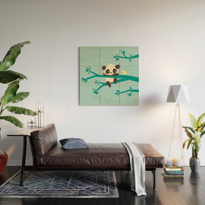 Sad Panda Wood Wall Art Gallery Image 2