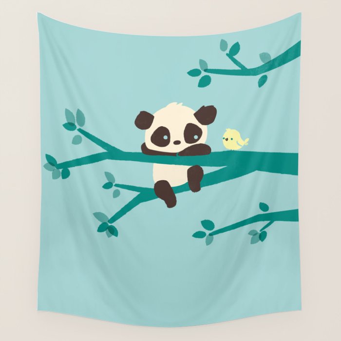 Sad Panda Wall Tapestry Gallery Image 1