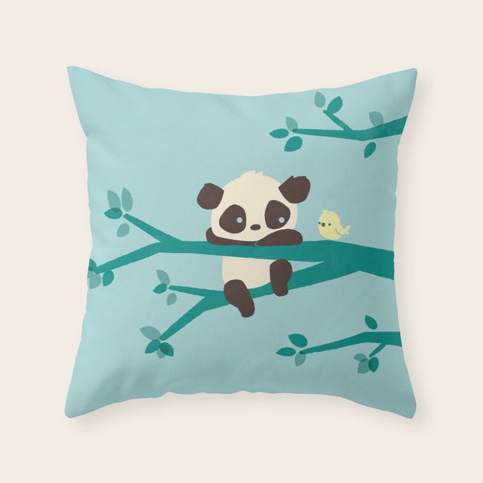 Sad Panda Throw Pillow Gallery Image 6