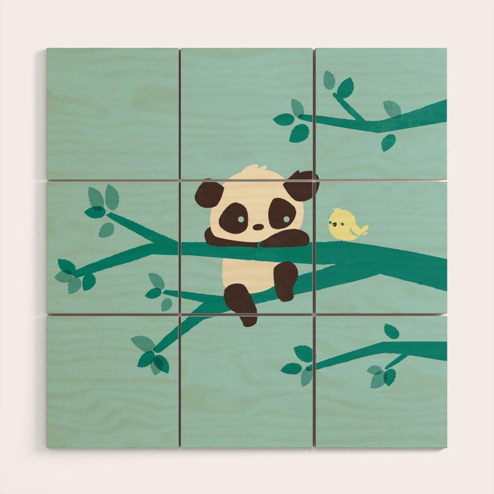 Sad Panda Wood Wall Art Gallery Image 1