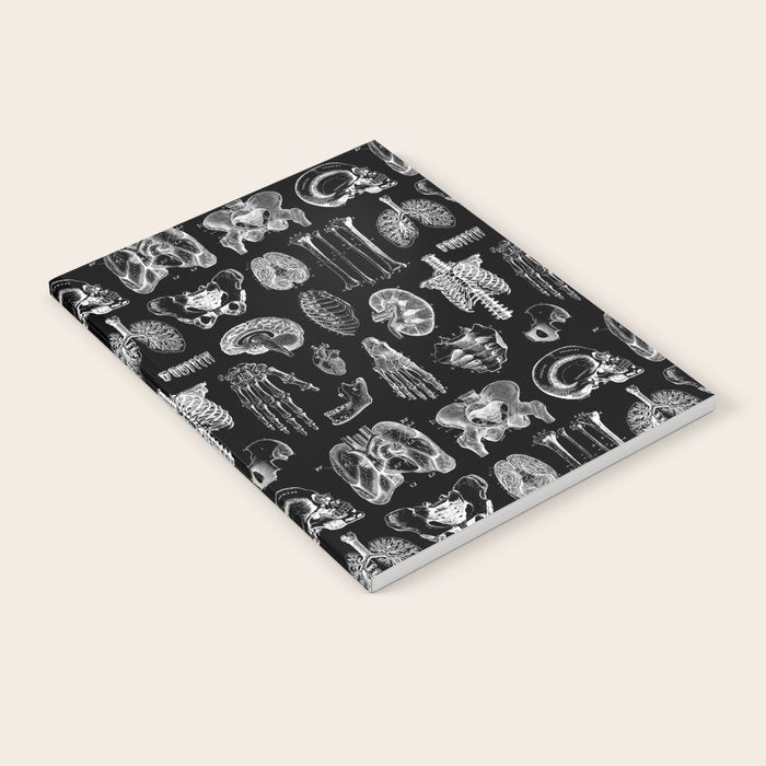 Human Anatomy Black & White Notebook Gallery Image 2