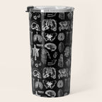 Human Anatomy Black & White Travel Mug Gallery Image 3