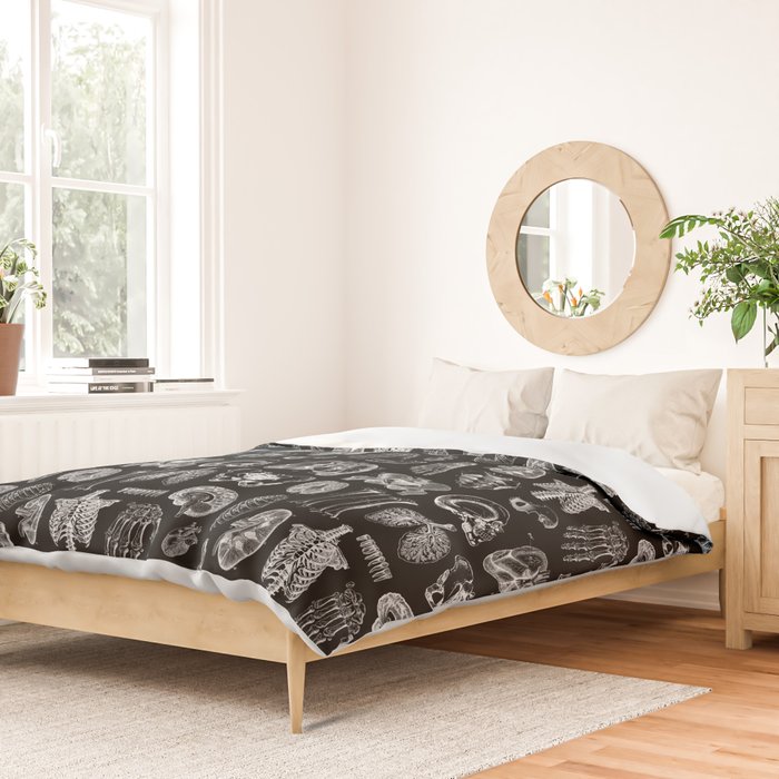 Human Anatomy Black & White Duvet Cover Gallery Image 2