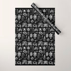 Human Anatomy Black & White Wrapping Paper Gallery Image 1
