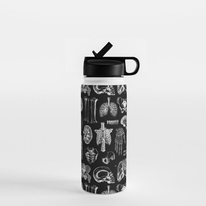 Human Anatomy Black & White Water Bottle Gallery Image 1