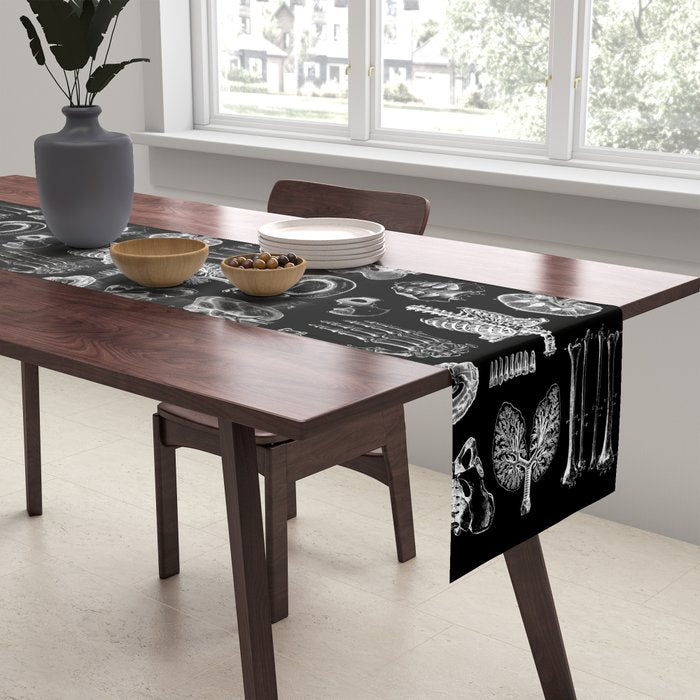 Human Anatomy Black & White Table Runner Gallery Image 2